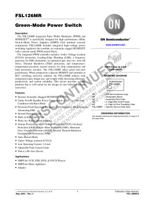 FSL126MR datasheet cover page