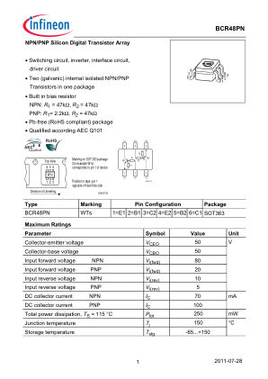 BCR48PN datasheet cover page