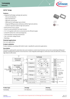 TLE9166EQ datasheet cover page