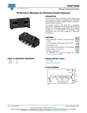 TSOP15300 datasheet cover page