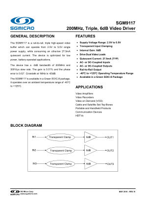 SGM9117 datasheet cover page