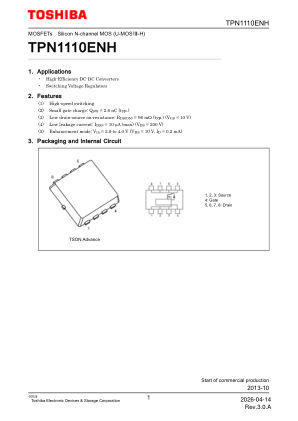 TPN1110ENH 数据手册首页