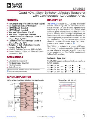 LTM8051 datasheet cover page