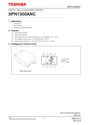XPN1300ANC 数据手册首页