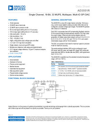 AD3551R datasheet cover page
