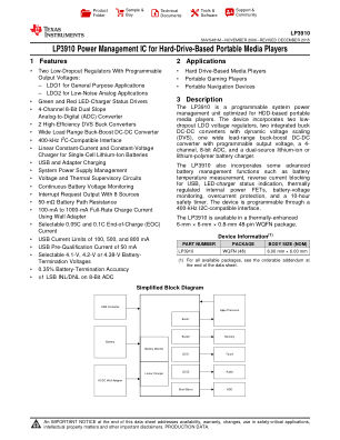 LP3910 datasheet cover page