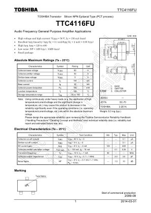 TTC4116FU 数据手册首页