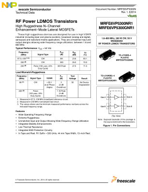 MRFE6VP5300N 数据手册首页