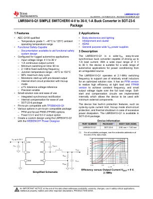 LMR50410-Q1 datasheet cover page