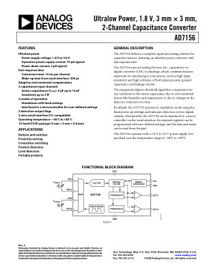 AD7156 datasheet cover page