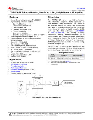 TRF1208-EP datasheet cover page