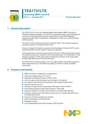 TEA1731LTS datasheet cover page