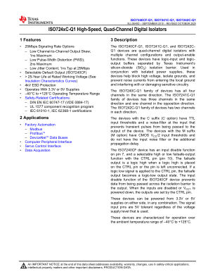 ISO7242C-Q1 datasheet cover page