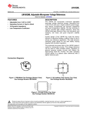 LM185QML datasheet cover page