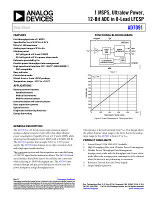 AD7091 datasheet cover page