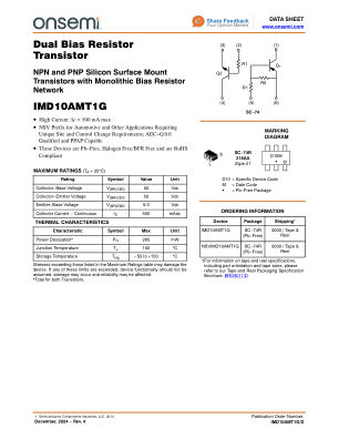 IMD10AMT1G 数据手册首页