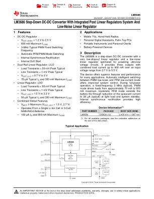 LM3686 datasheet cover page