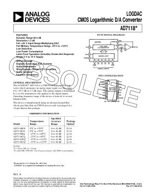 1257410AD7118 datasheet cover page
