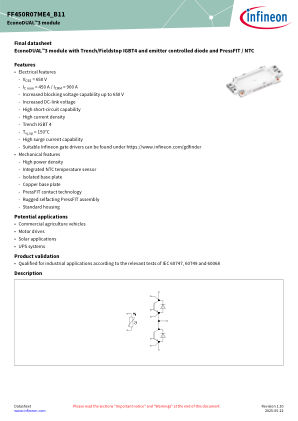 FF450R07ME4-B11 datasheet cover page