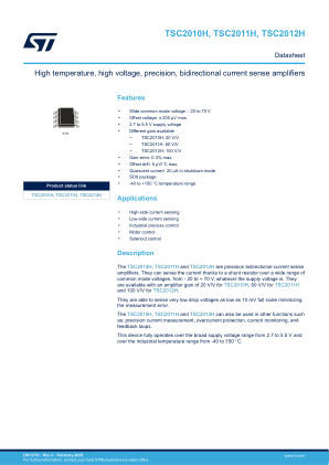 TSC2010H datasheet cover page