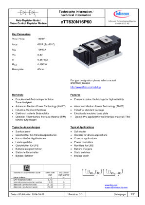 ETT630N16P60 datasheet cover page