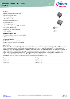 TLE4241GM datasheet cover page