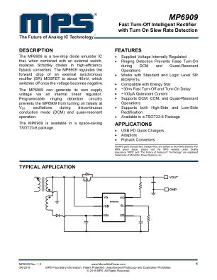 MP6909 datasheet cover page