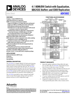 ADV3002 datasheet cover page