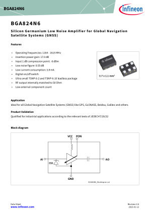 BGA824N6 datasheet cover page