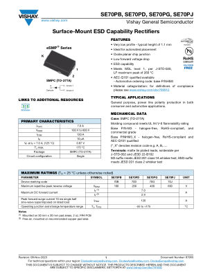 SE70PB 数据手册首页