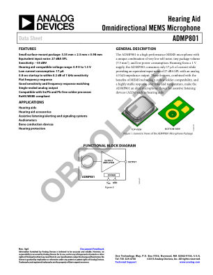 ADMP801 datasheet cover page