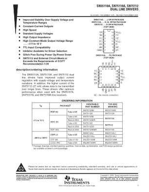 SN75112 datasheet cover page