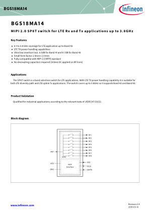 BGS18MA14 datasheet cover page