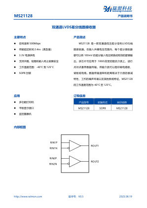 MS21128 datasheet cover page
