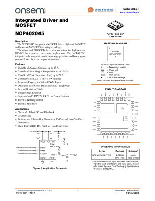 NCP402045 datasheet cover page