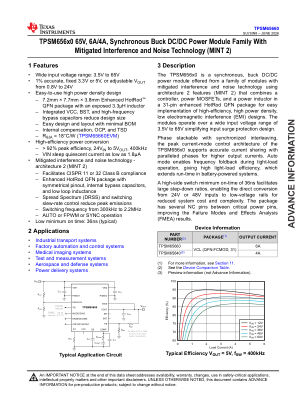 TPSM65660 datasheet cover page