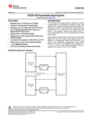 DS32EV100 datasheet cover page