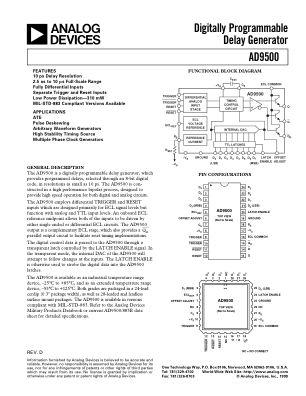 AD9500 数据手册首页