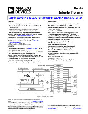 ADSP-BF522 datasheet cover page