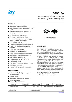 STOD13A 数据手册首页
