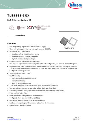 TLE9563-3QX datasheet cover page
