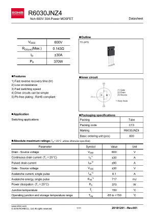 R6030JNZ4 数据手册首页