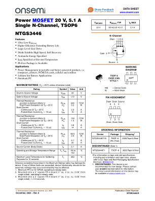 NTGS3446 datasheet cover page