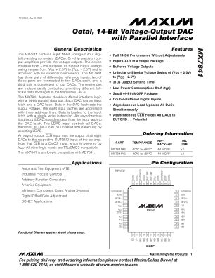 MX7841 datasheet cover page