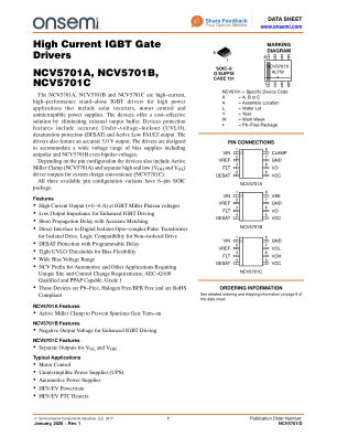 NCV5701 数据手册首页