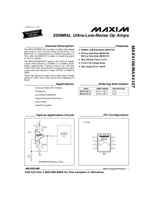 MAX4106-MAX4107 数据手册首页