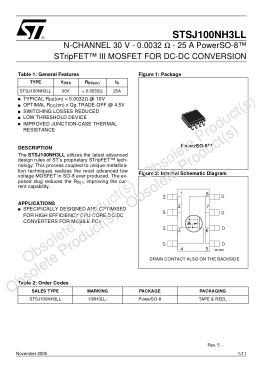 STSJ100NH3LL 数据手册首页