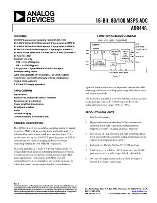 AD9446 datasheet cover page
