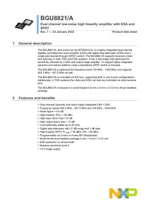 BGU8821 datasheet cover page