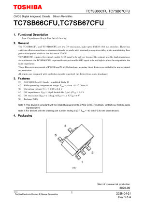 TC7SB67CFU 数据手册首页
